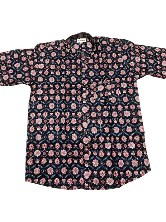 Southloom Jaipur Pure Cotton Block Printed Shirt for Men in Full Sleeve