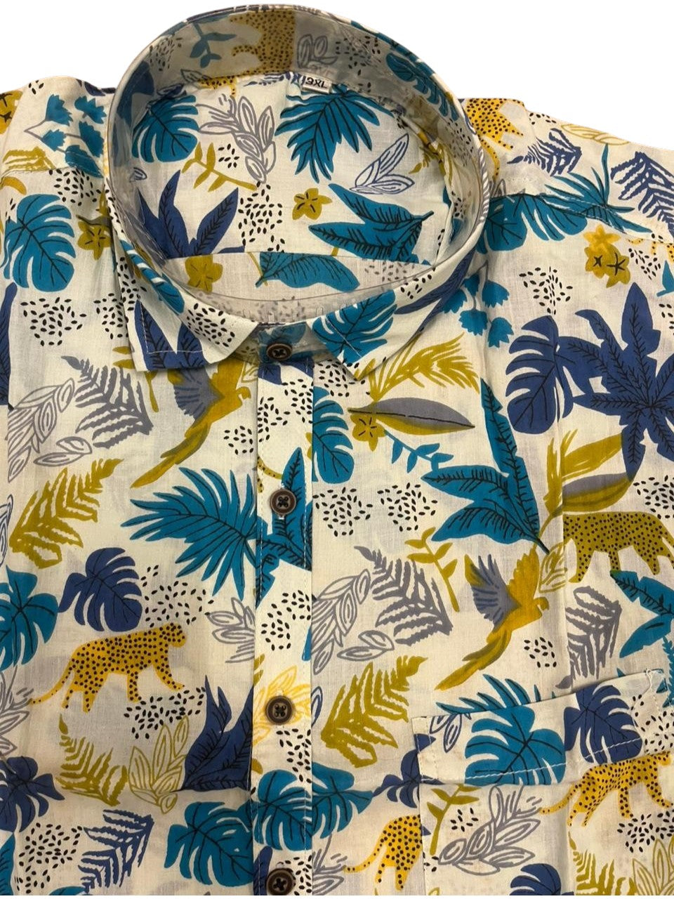 Southloom Jaipur Pure Cotton Block Printed Shirt for Men in Full Sleeve