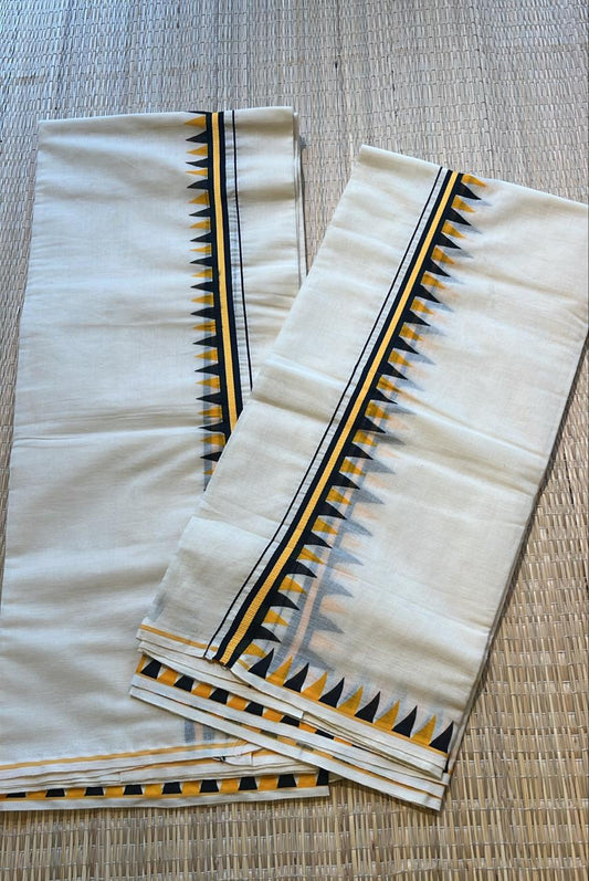 Kerala Cotton Temple Set Mundu (2.80 meter) SL370