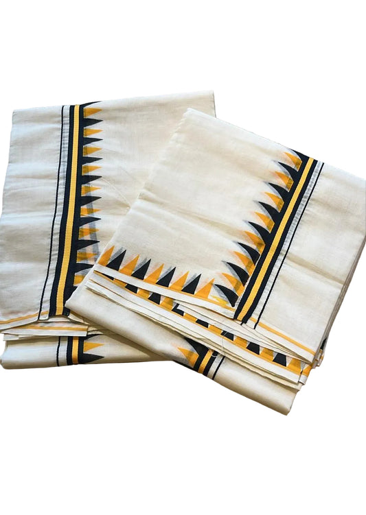 Kerala Cotton Temple Set Mundu (2.80 meter) SL370