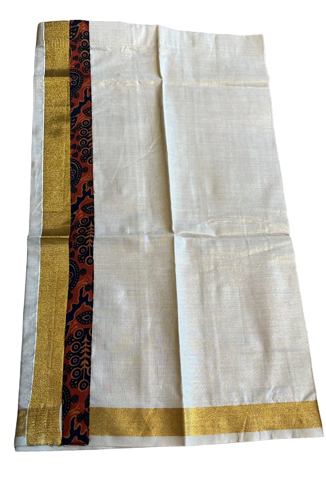 Southloom Ajrakh Printed Kids's Combo (Cotton Kurta + Tissue Velcro Mundu) SLKCOMBO