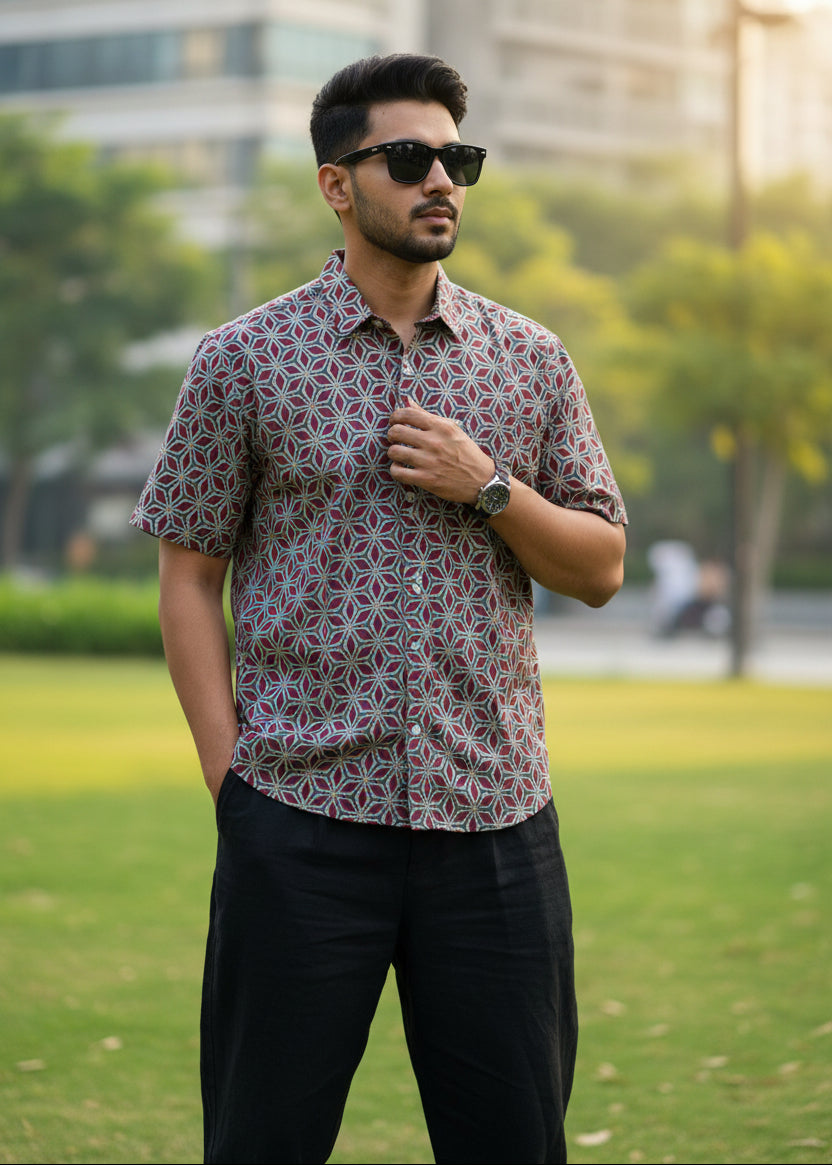 Cotton Printed Half Sleeve Shirt SL234
