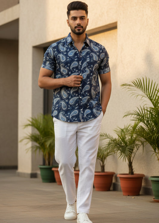 Cotton Printed Half Sleeve Shirt SL234