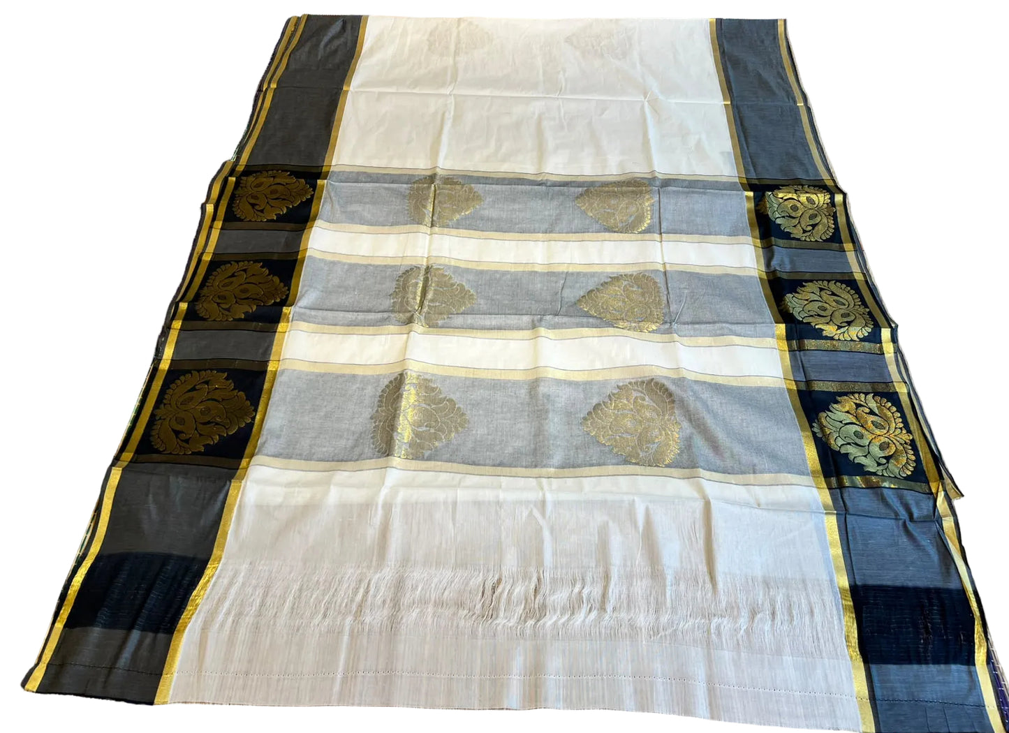 Southloom Kerala Cotton Saree with Black Borders SL620