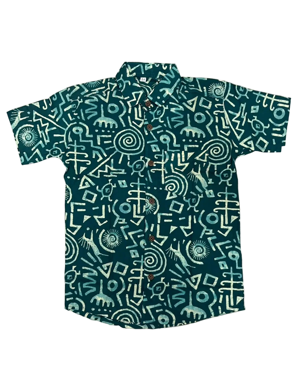 Southloom Pure Cotton Jaipur Printed Shirt For Kids Half Sleeves SL607