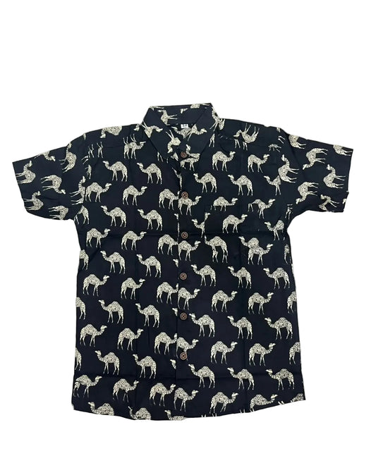 Southloom Pure Cotton Jaipur Printed Shirt For Kids Half Sleeves SL607