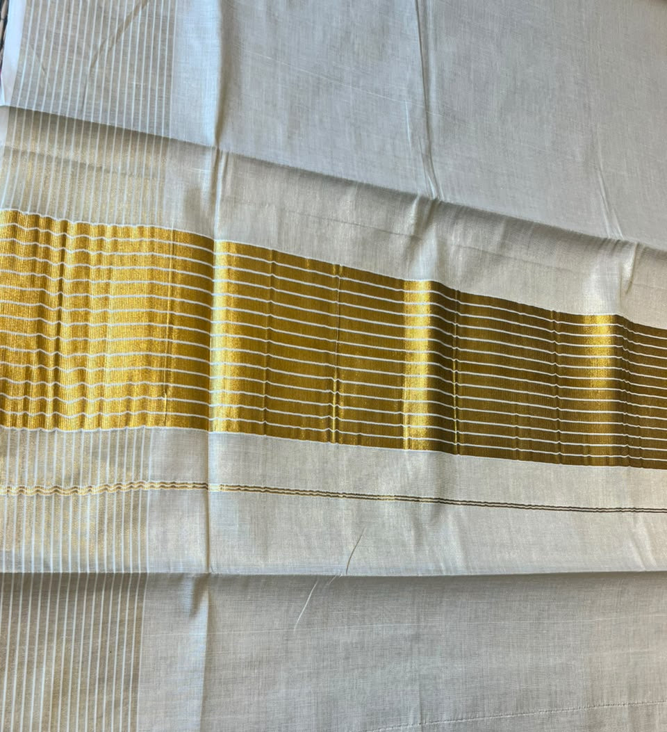 Southloom Kerala Tissue Saree With Kasavu Borders