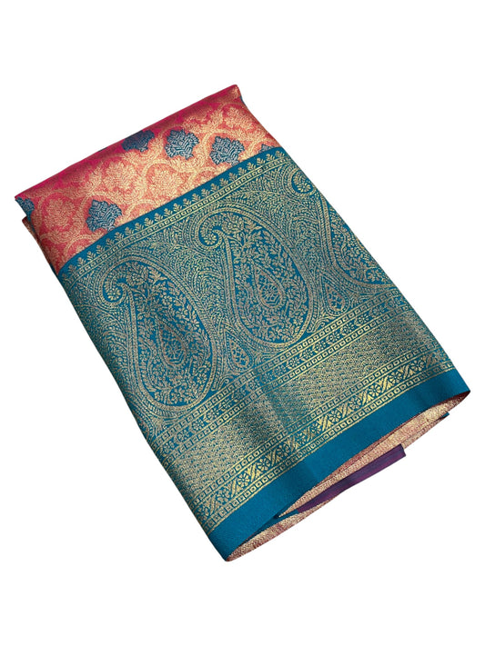 Southloom Semi Silk Saree with Woven Work on Body and Borders