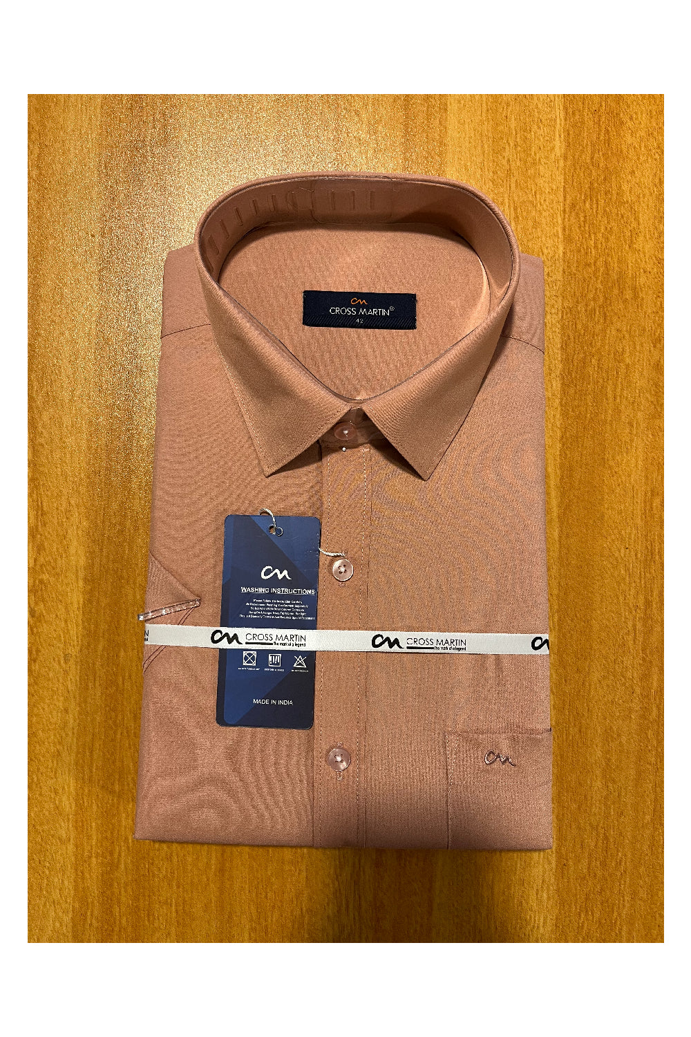 Pure Cotton Onion Pink Solid Shirt (42 HS)