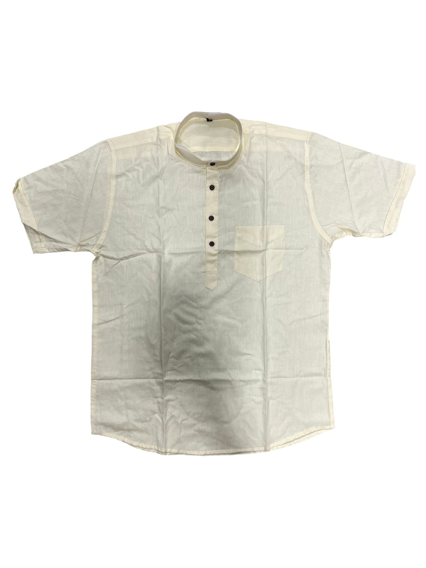 Southloom Beige Short Cotton Kurta Shirt for Men