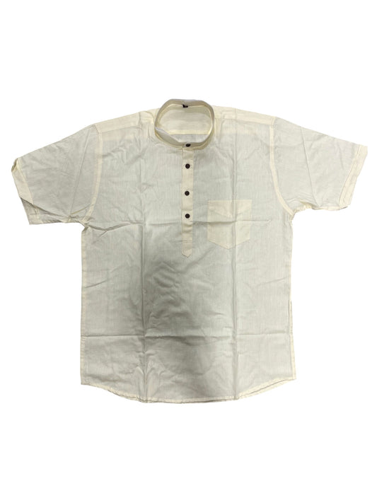 Southloom Beige Short Cotton Kurta Shirt for Men