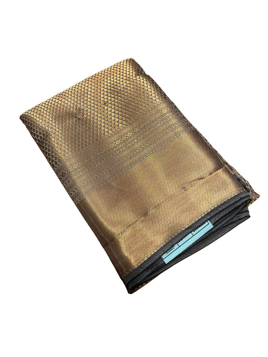 Southloom Premium Semi Silk Zari Work Brocade Saree in Bridal Gray with Matching Pallu