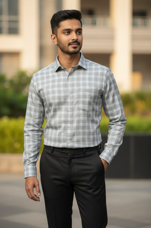 Southloom Pure Cotton Green Check Shirt SLSHIRT 42 FS