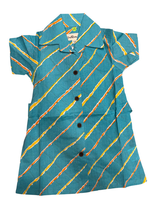 Southloom Pure Cotton Jaipur Printed Frocks for Girls (Age 1-2)