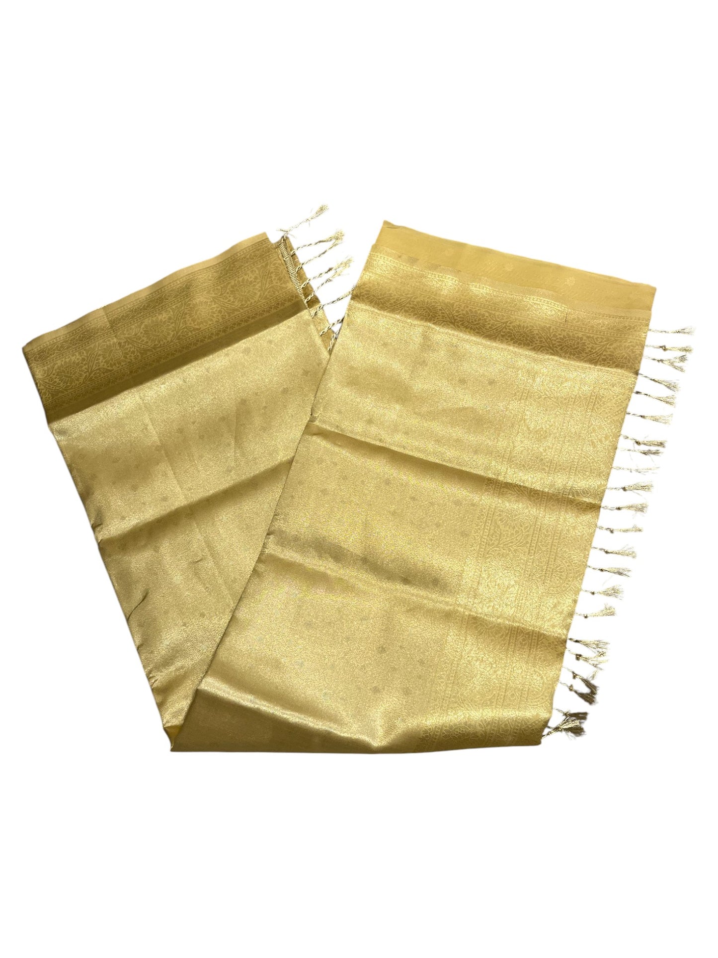 Southloom Tissu Semi Silk Saree with Golden Work on Body