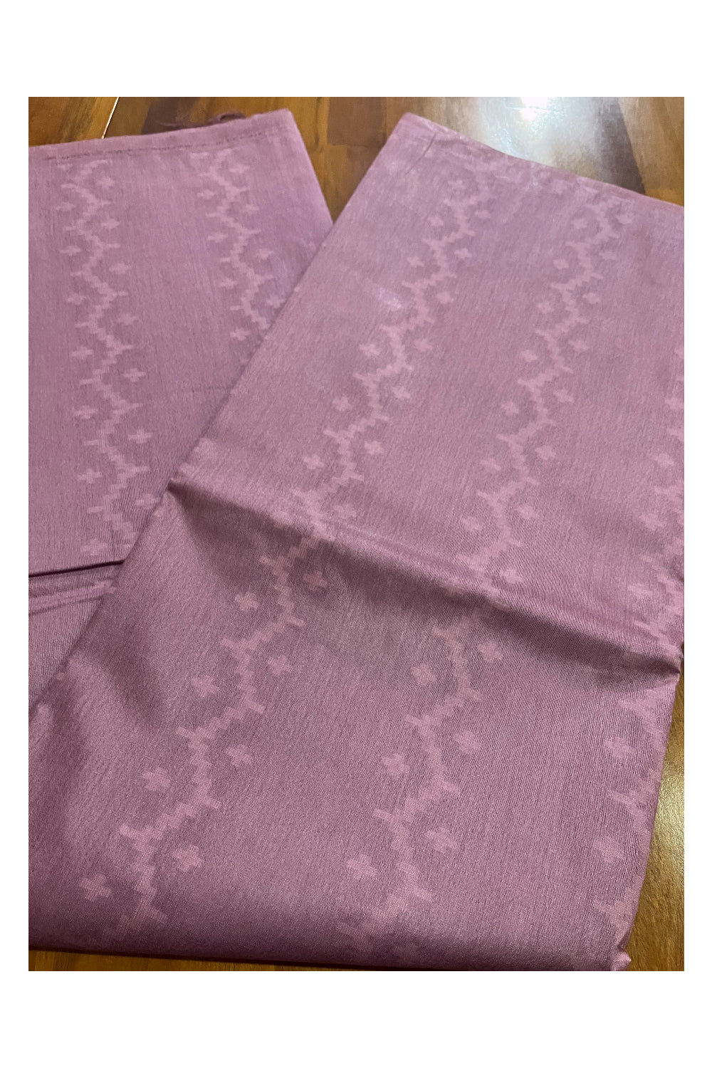 Southloom Semi Silk Lavender Designer Saree