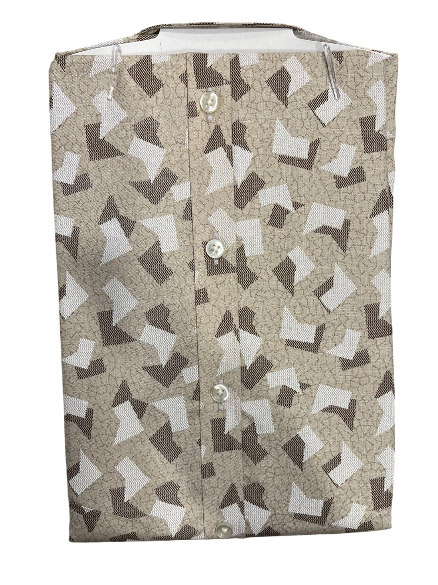 Southloom Pure Cotton Gray Printed Shirt (38 FS)