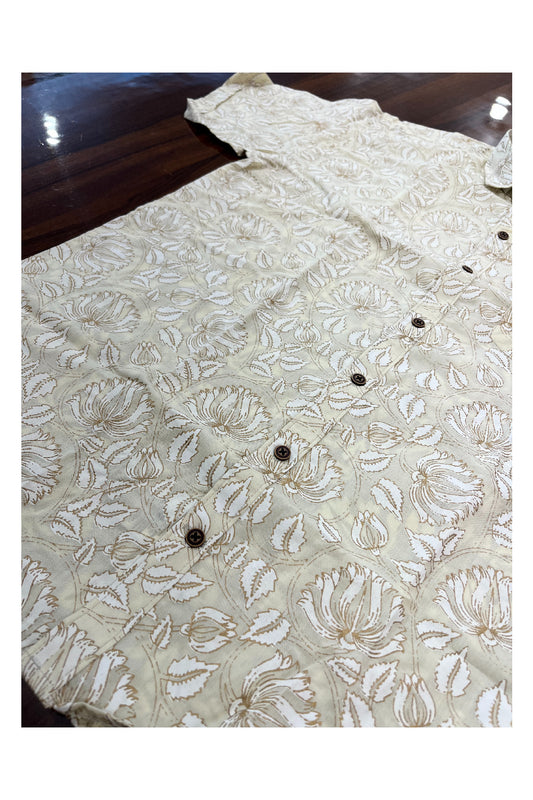 Southloom Jaipur Pure Cotton Printed Shirt For Men (XL)