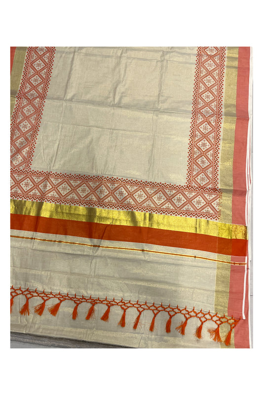 Southloom Kerala Tissue Kasavu Saree