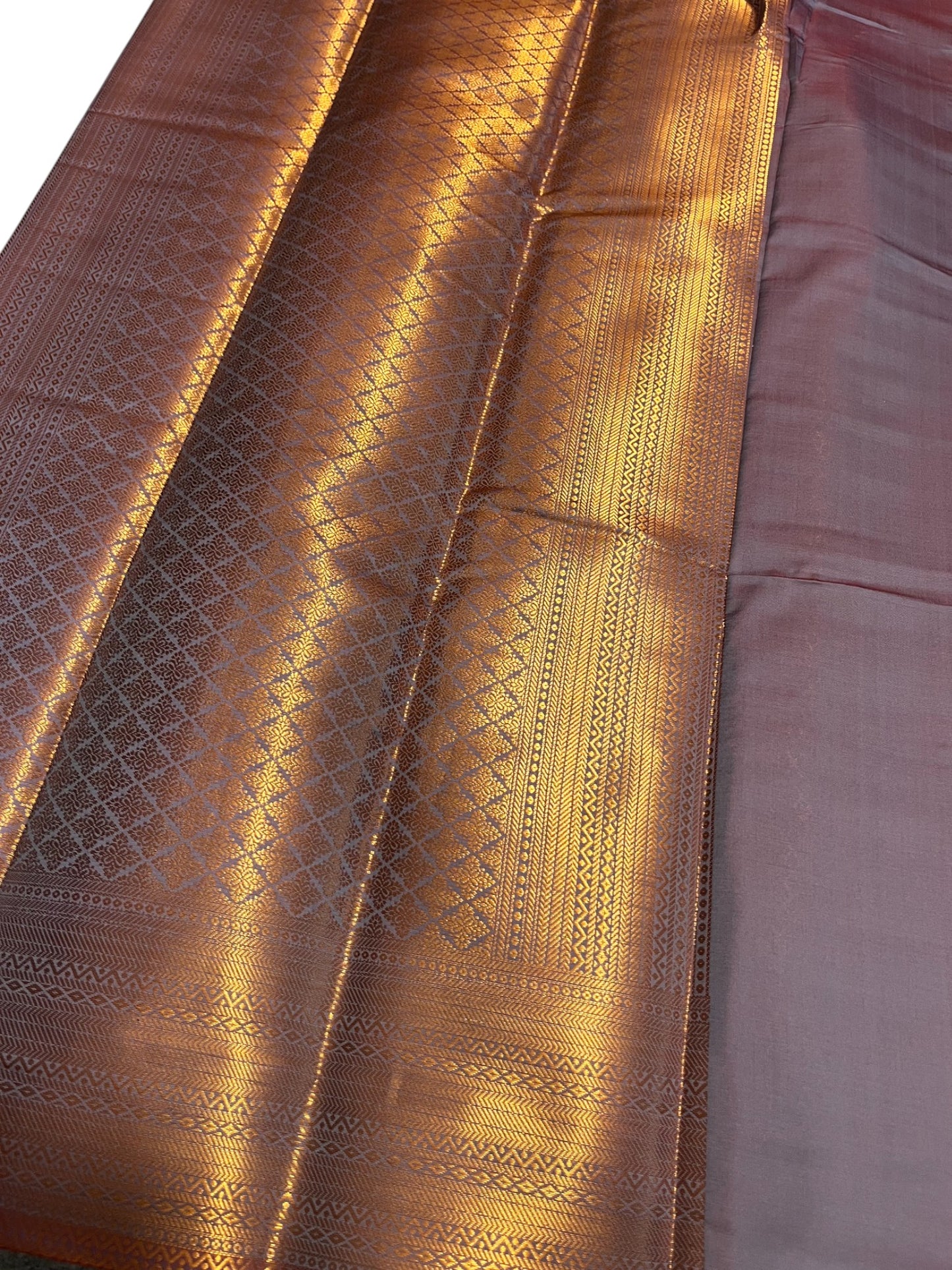 Southloom Premium Semi Silk Zari Work Brocade Saree in Bridal Grey with Matching Pallu