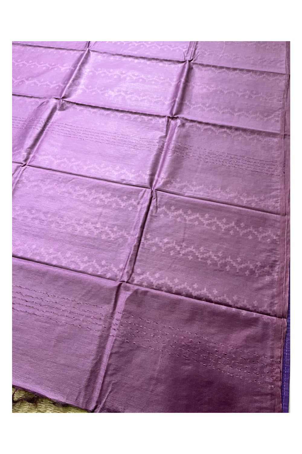 Southloom Semi Silk Lavender Designer Saree