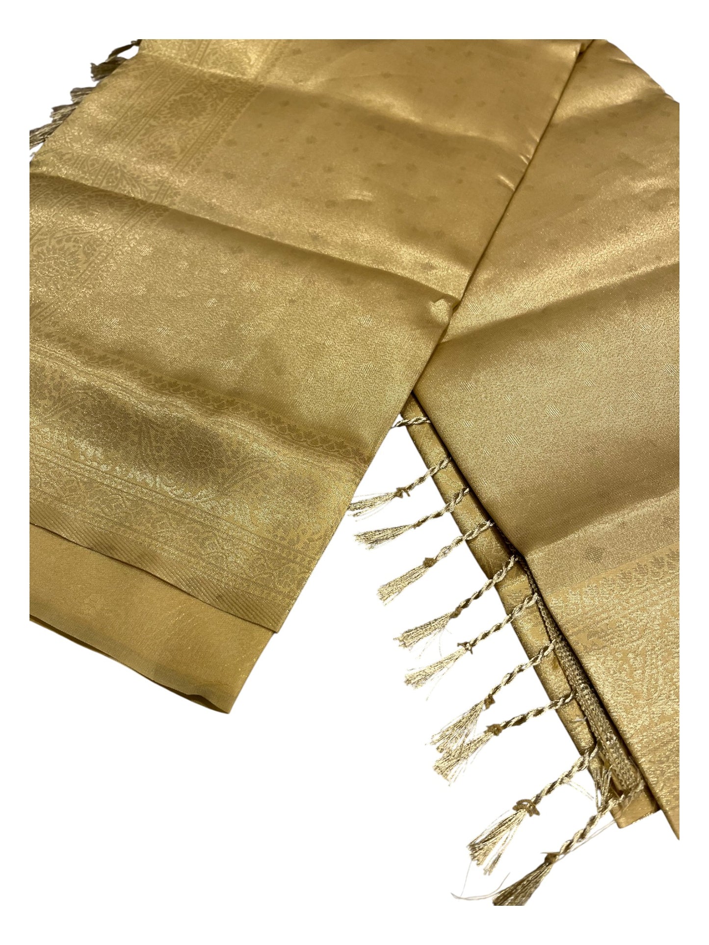 Southloom Tissu Semi Silk Saree with Golden Work on Body