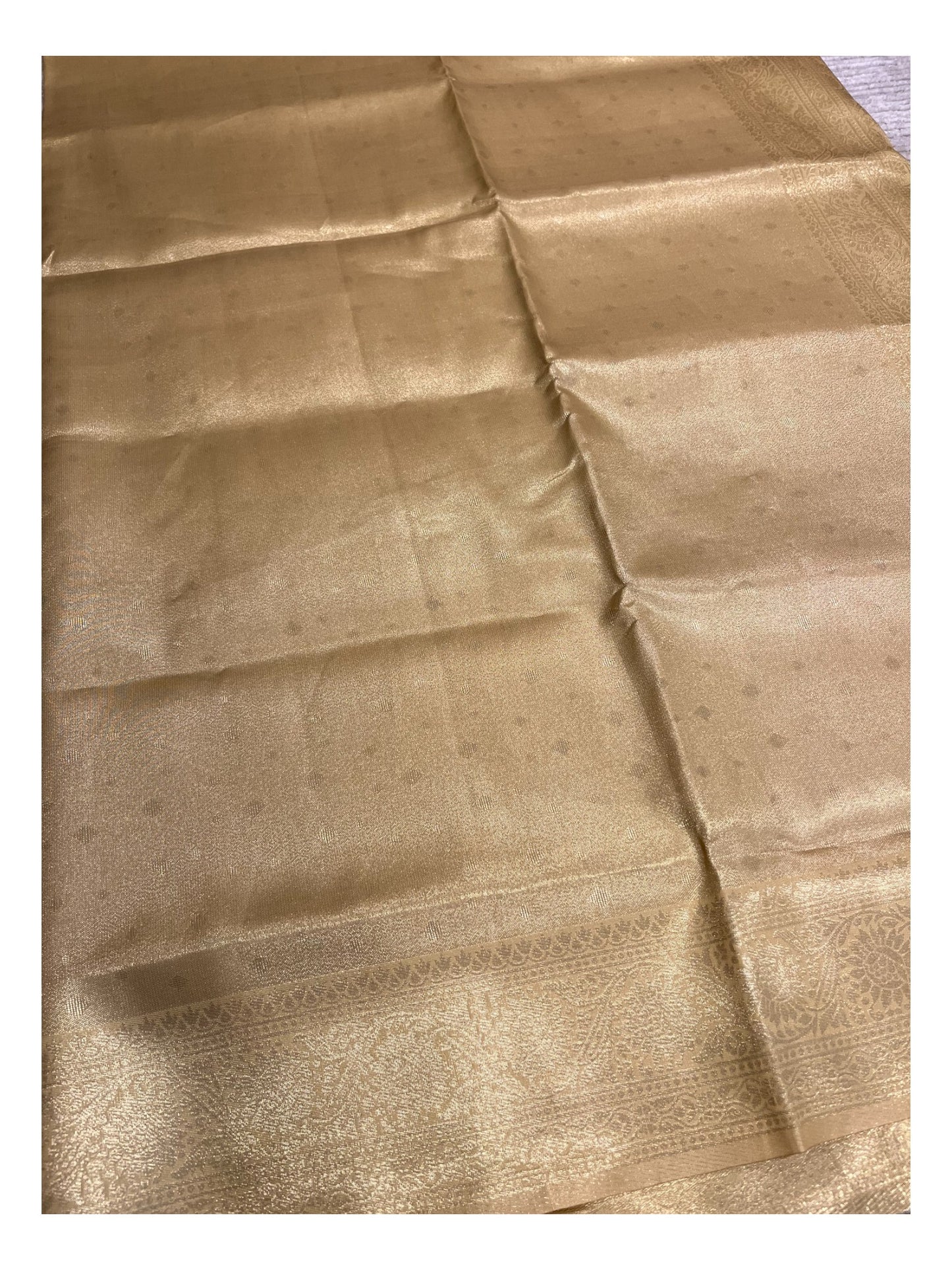 Southloom Tissu Semi Silk Saree with Golden Work on Body