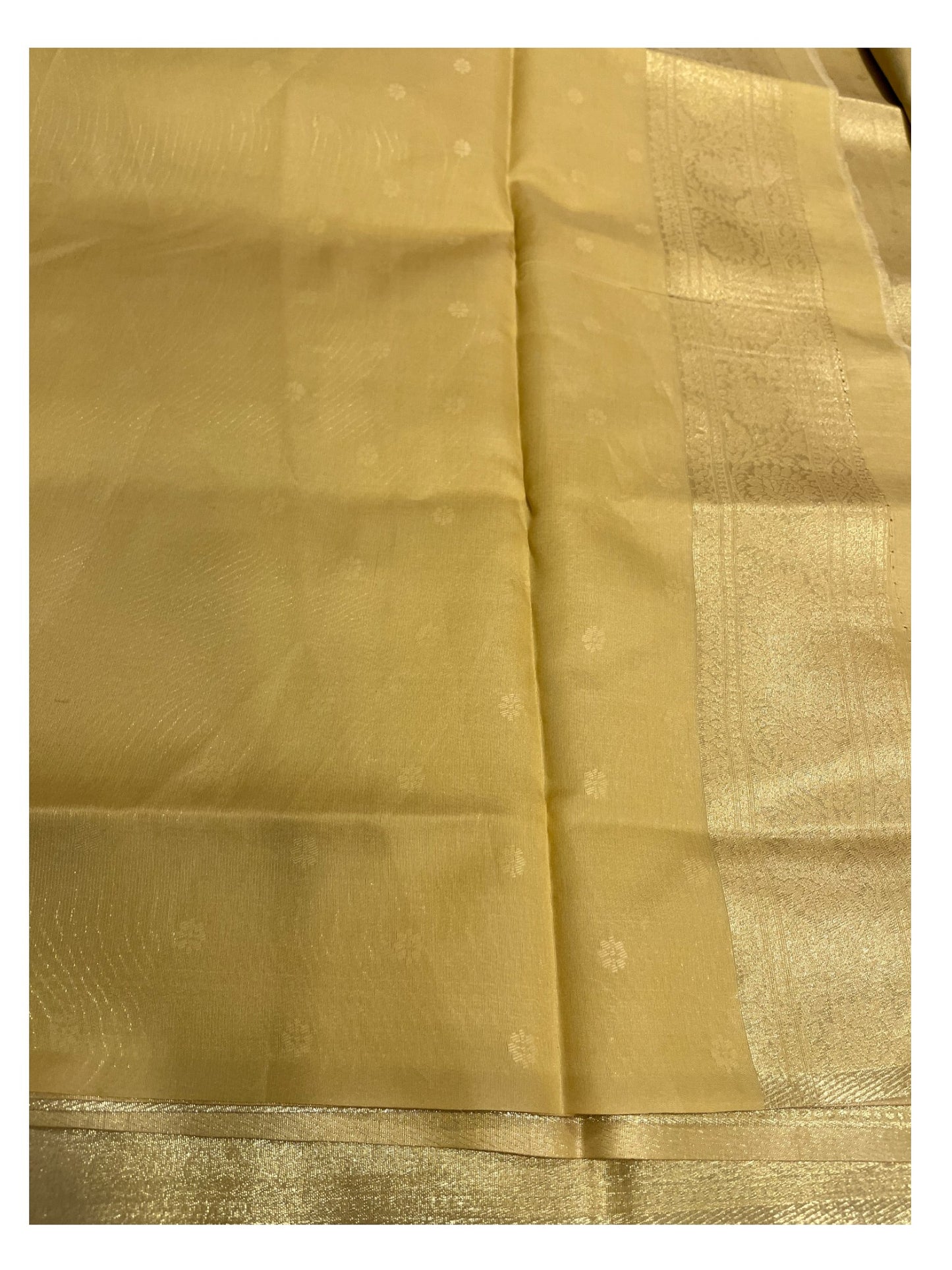 Southloom Tissu Semi Silk Saree with Golden Work on Body