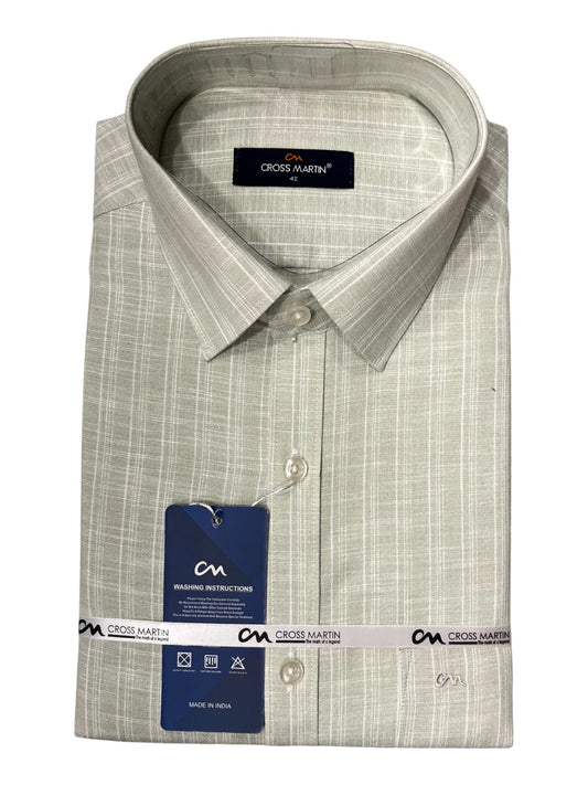 Southloom Pure Cotton Green Lines Shirt (XL FS)