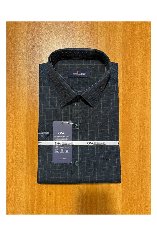 Pure Cotton Green Check Shirt (42 HS)