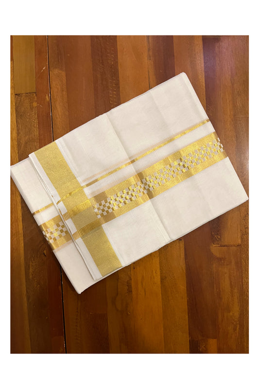 Southloom Premium Handloom Cotton Mundu with Kasavu Woven Border (Onam Mundu 2023)