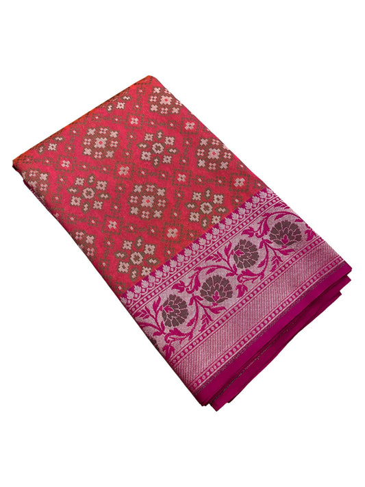 Southloom  Banarasi Silk Saree with Woven Work on Body and Borders