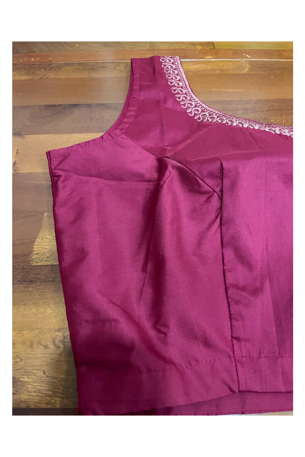 Southloom Semi Silk Magenta Ready Made Blouse