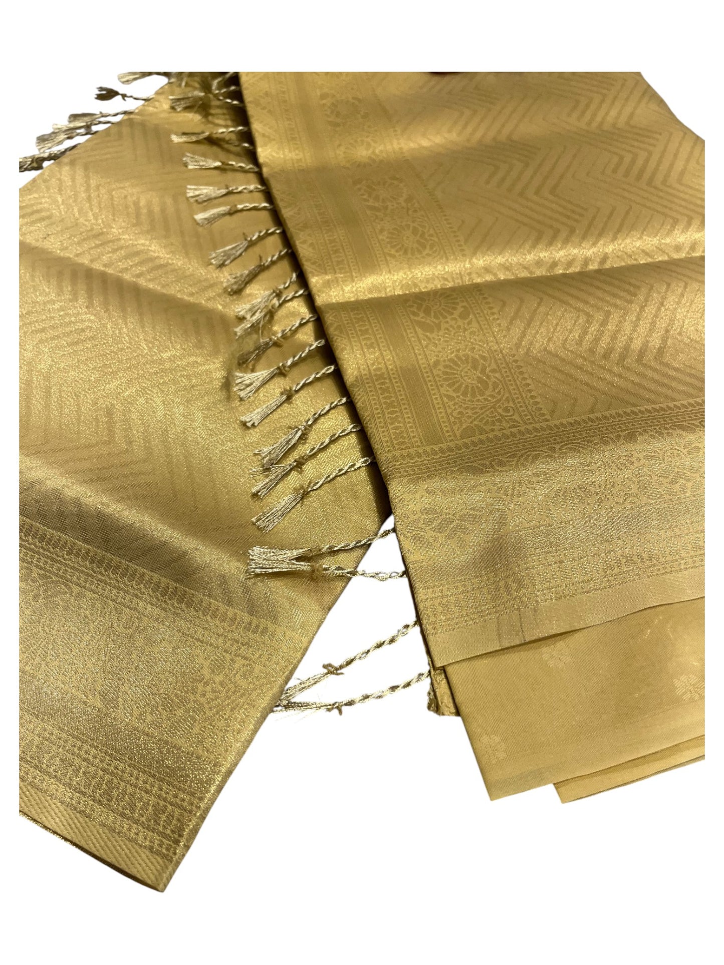 Southloom Tissu Semi Silk Saree with Golden Work on Body