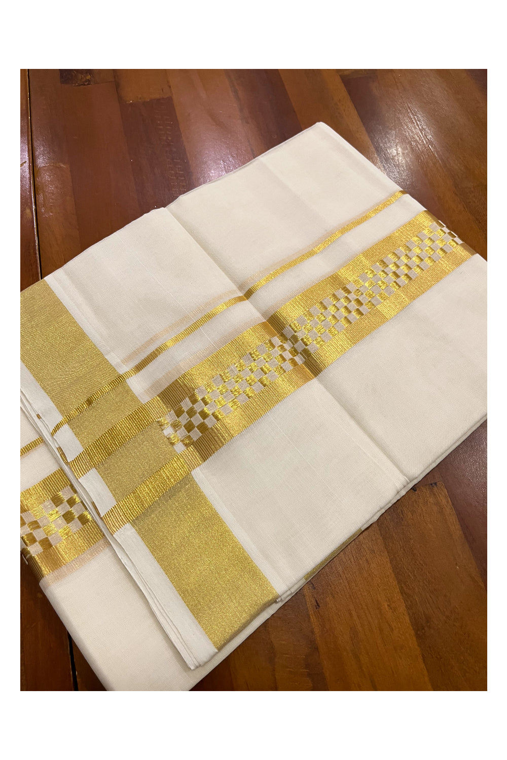 Southloom Premium Handloom Cotton Mundu with Kasavu Woven Border (Onam Mundu 2023)