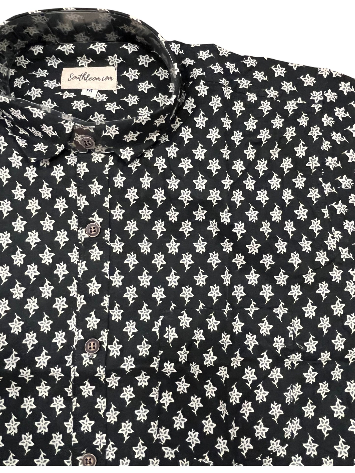 Southloom Jaipur Pure Cotton Block Printed Shirt for Men (Medium)