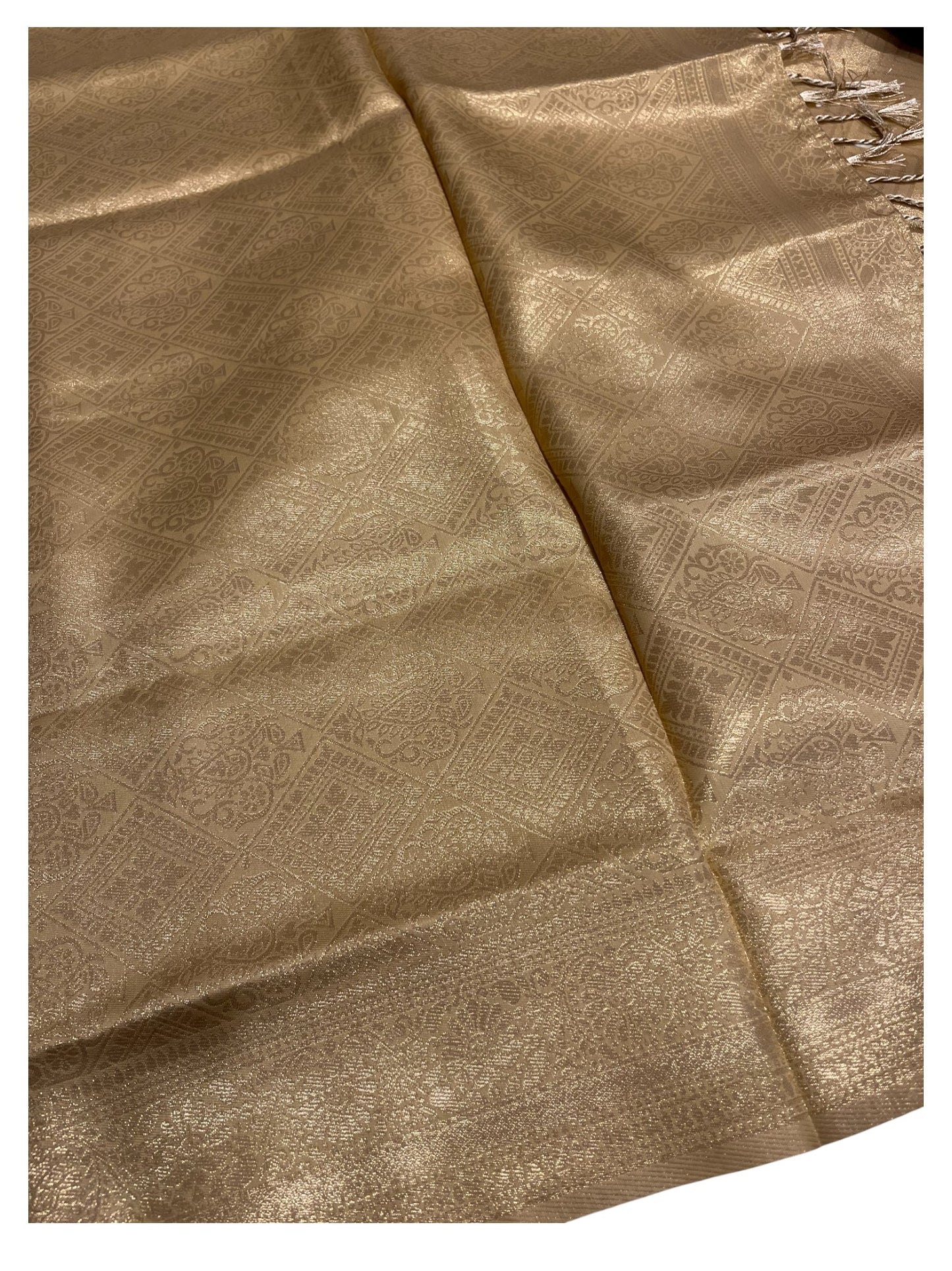 Southloom Tissu Semi Silk Saree with Golden Work on Body