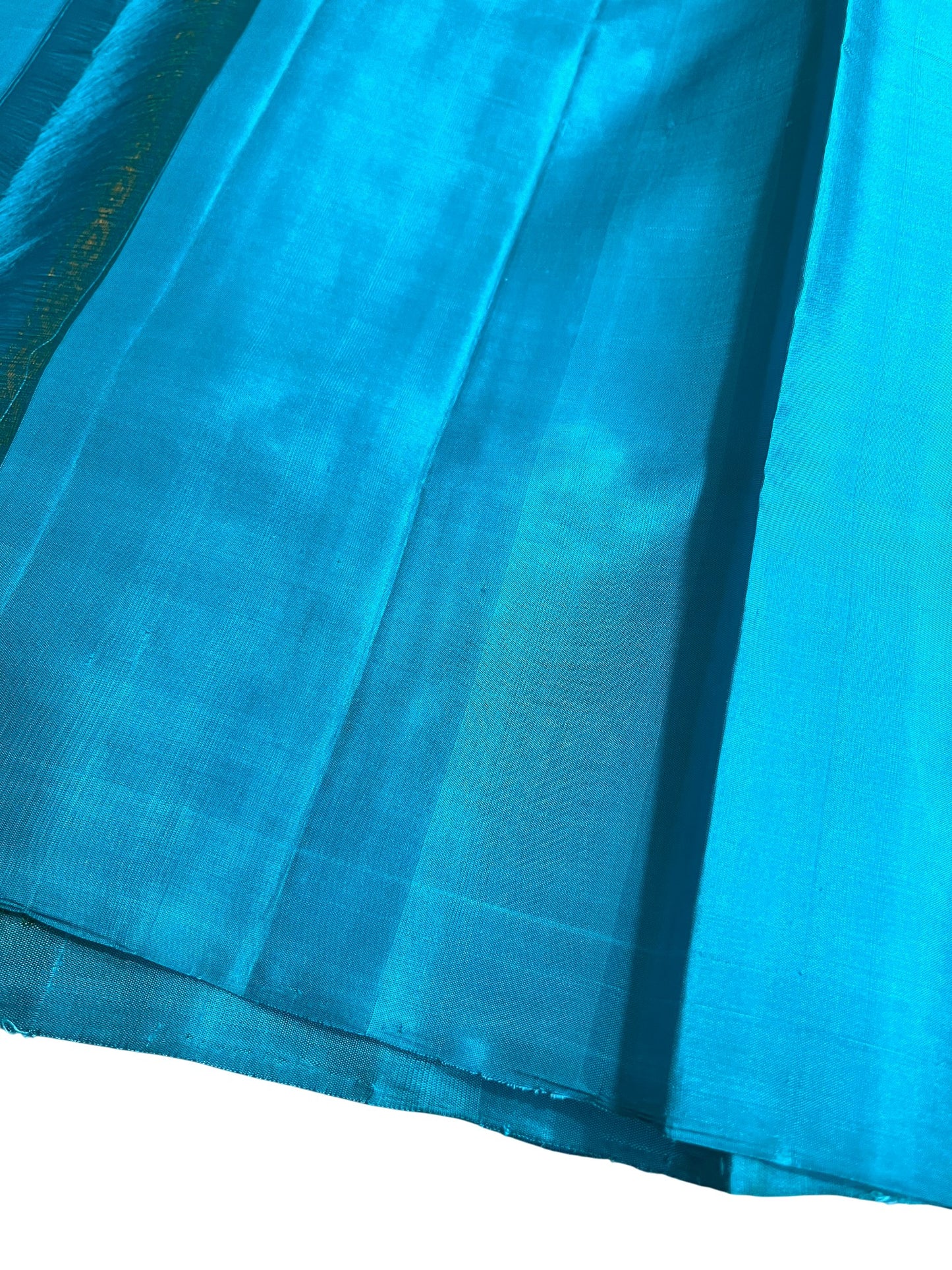 Southloom Pure Handloom Bridal Kanchipuram Silk Saree with Korvai Work (Green & Blue)