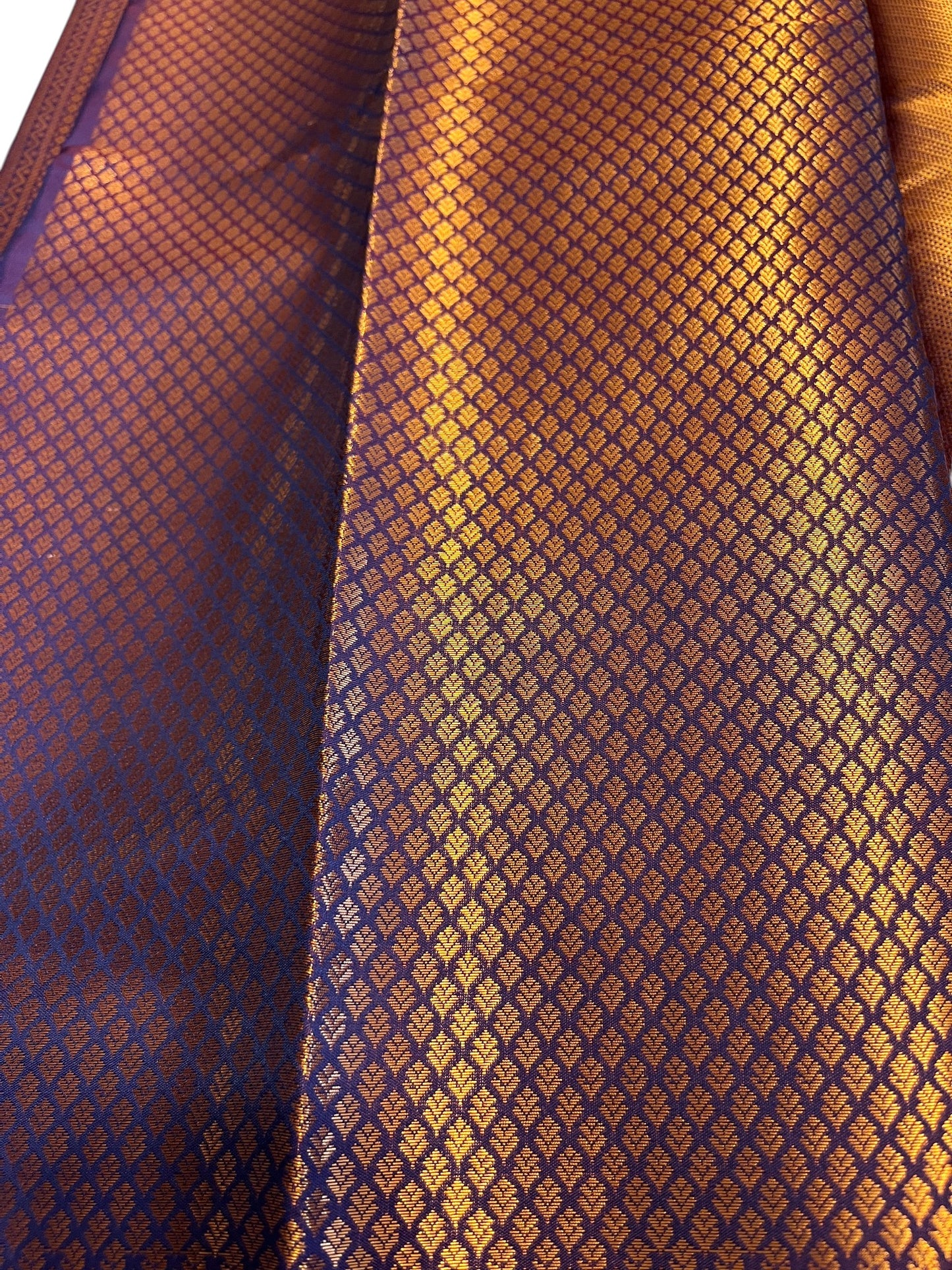 Southloom Premium Semi Silk Zari Work Brocade Saree in Bridal Violet with Matching Pallu