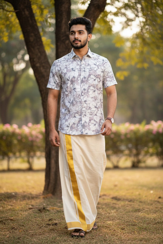 Southloom Pure Cotton Printed Shirt SLSHIRT 40HS