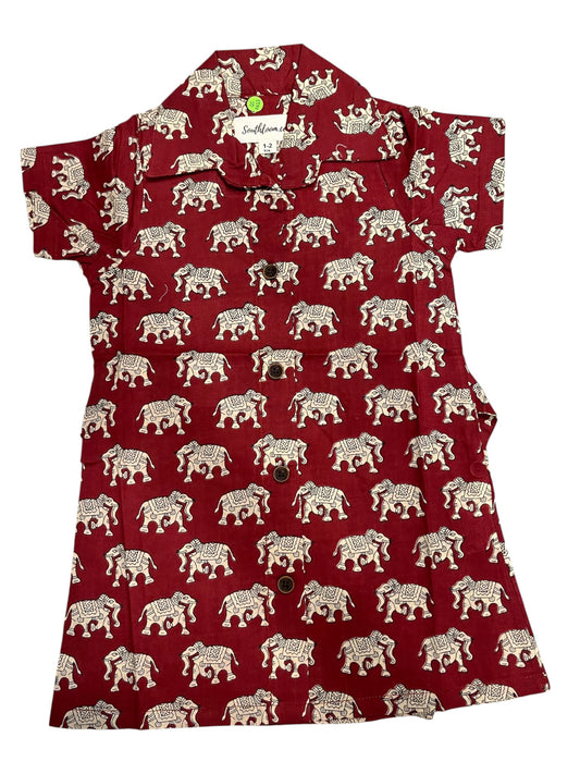 Southloom Pure Cotton Jaipur Printed Frocks for Girls (Age 1-2)