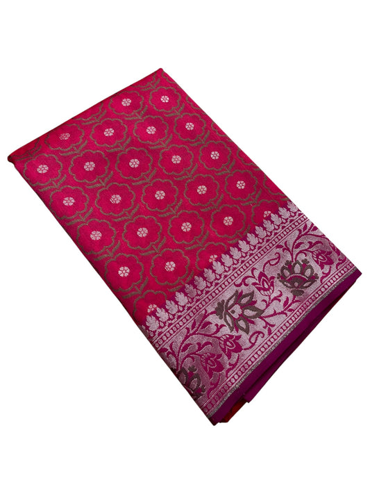 Southloom Banarasi Silk Saree with Woven Work on Body and Borders