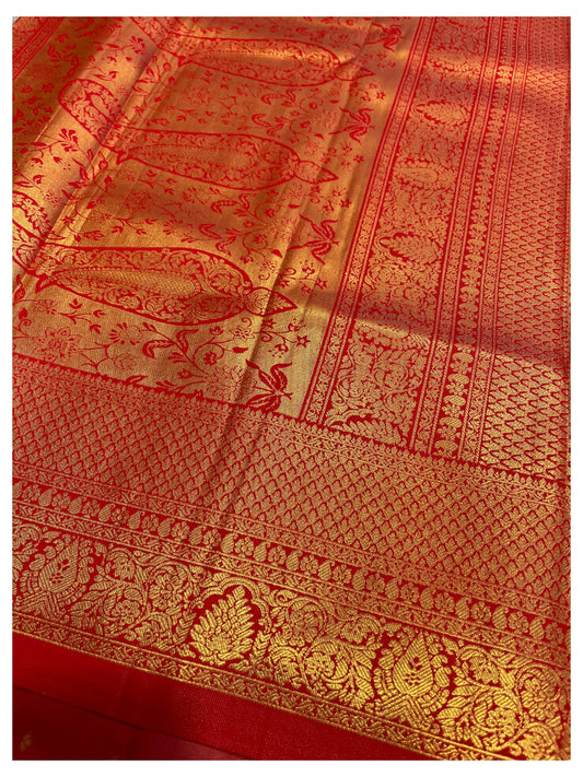 Southloom Semi Silk Saree with Woven Work on Body and Borders