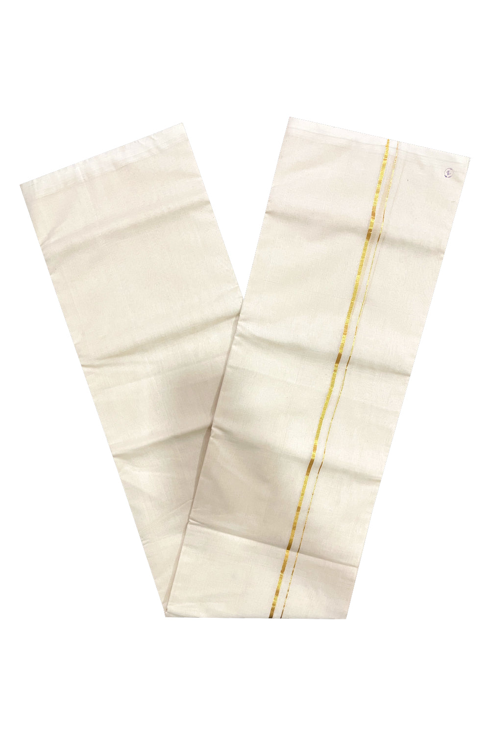 Southloom Premium Balaramapuram Unakkupaavu Handloom Narrow Kasavu Mundu (South Indian Kerala Dhoti)