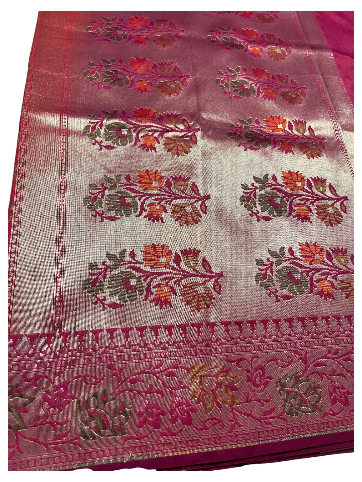 Southloom  Banarasi Silk Saree with Woven Work on Body and Borders