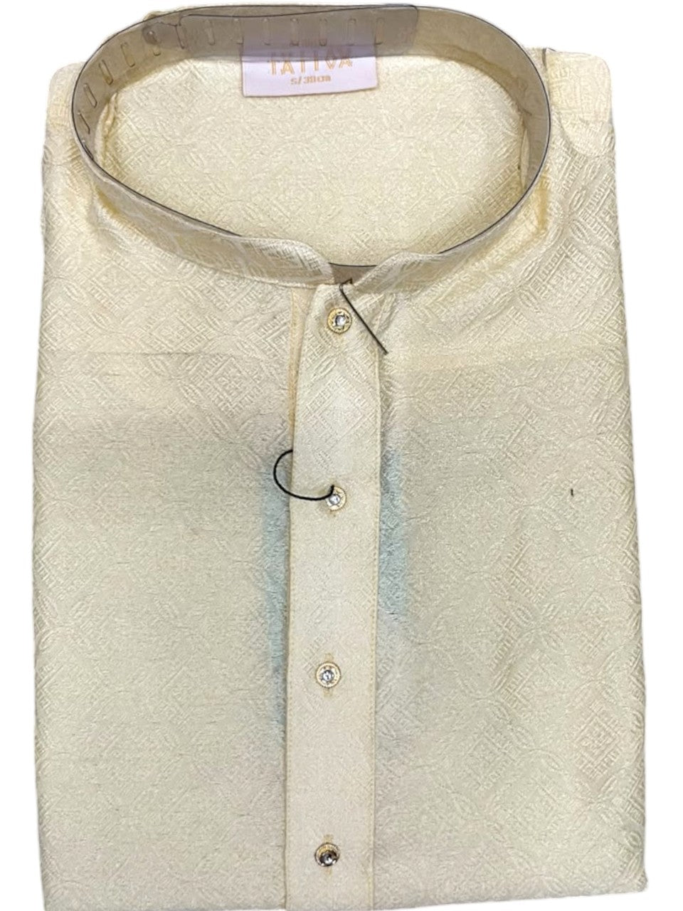 Southloom Yellow Woven Semi Silk Short Kurta for Men SL590