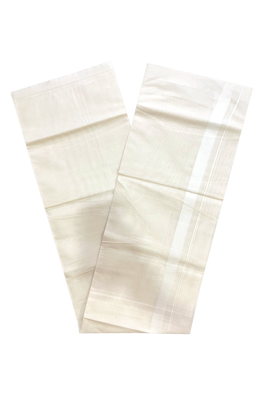 Kerala Pure Cotton Double Mundu with White Border