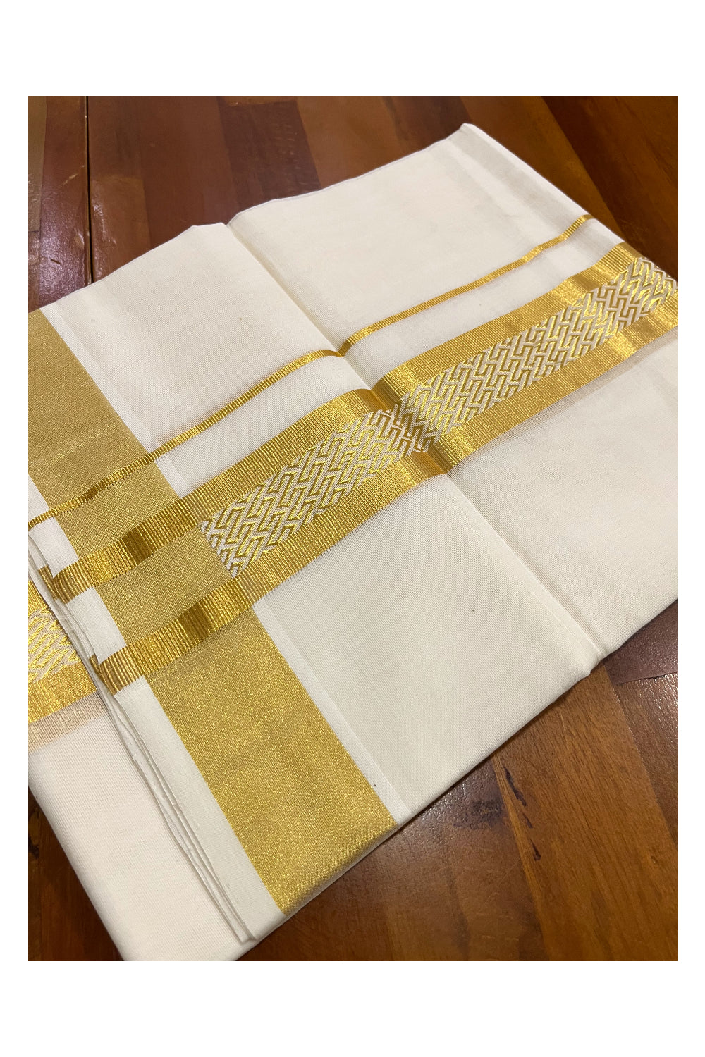 Southloom Premium Handloom Cotton Mundu with Kasavu Woven Border (Onam Mundu 2023)