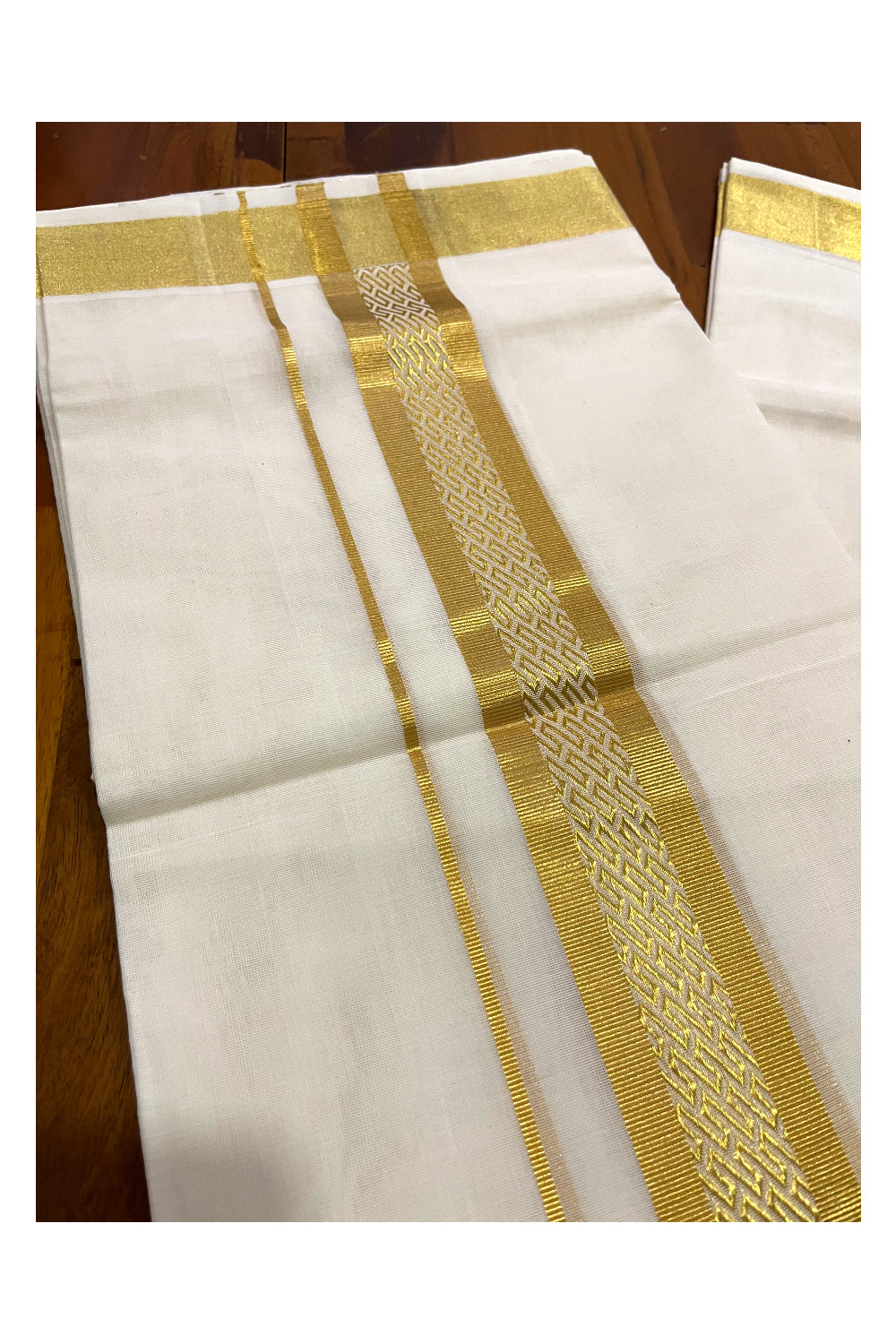 Southloom Premium Handloom Cotton Mundu with Kasavu Woven Border (Onam Mundu 2023)