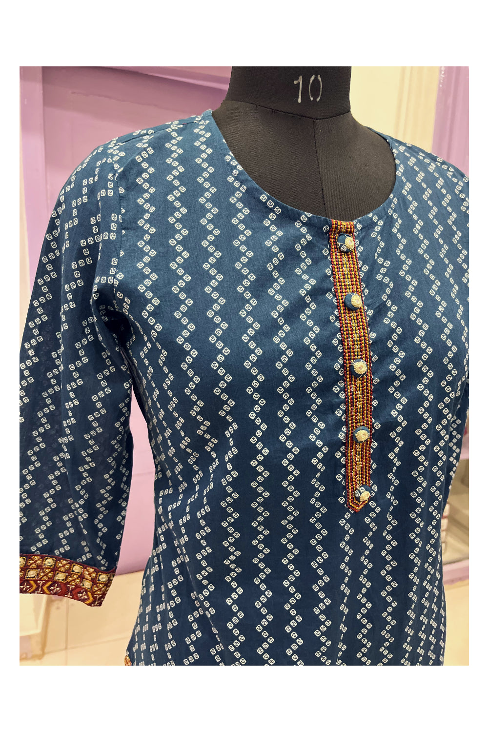 Southloom Stitched Cotton Salwar Set in Blue Printed Design